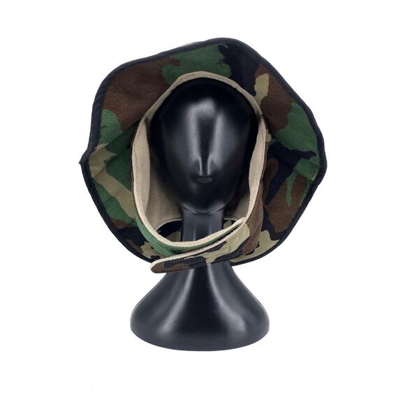 XSTREAM Canvas Camo Sun Hat Fishing Bucket Hat Green Brown Black - Picture 2 of 6